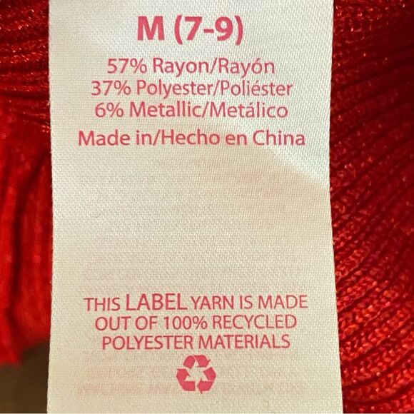 No Boundaries Metallic Red Tank Top Gold Chain Strap Detail Juniors Size 7 - 9 - Picture 6 of 7